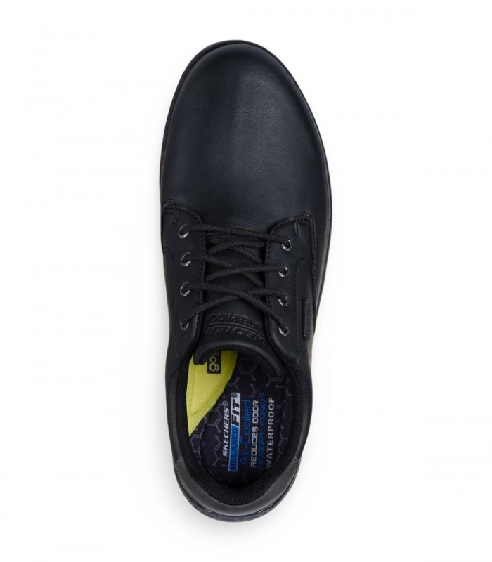 Zapato waterproof caballero Skechers Relaxed Fit Garlan Pryor 205234 con protección impermeable y horma cómoda.