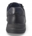 Zapato de cordones y cremallera lateral en negro.