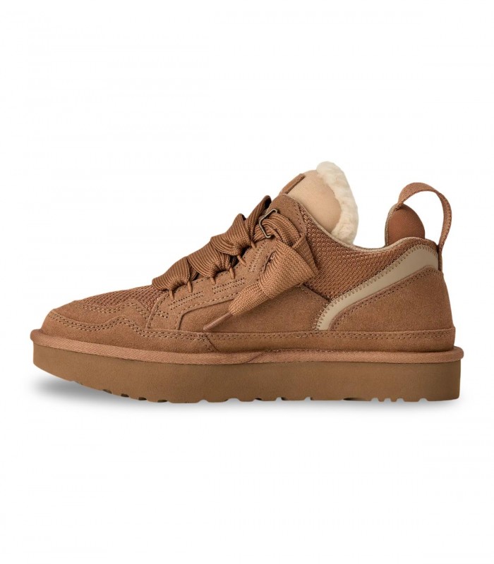 Deportivo casual UGG Lowmel 1144032 en Chestnut con cordones anchos y estética tendencia.