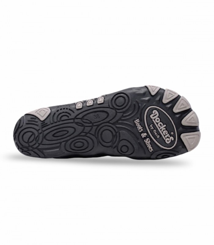 Deportivo barefoot Dockers by Gerli 59EN001 negro con cierre rotativo y diseño outdoor