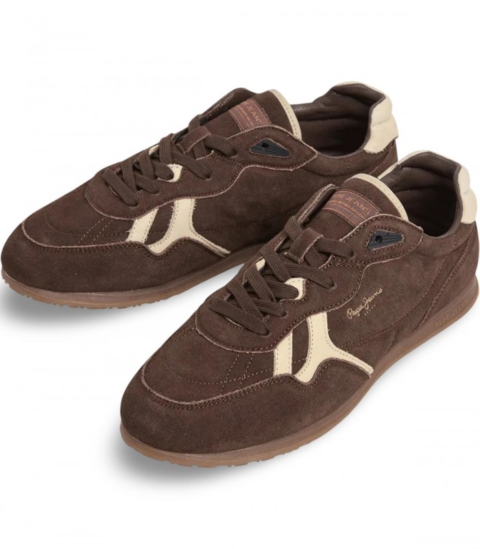 Deportivo retro Pepe Jeans Brit Boost M combinado en gris, cuero y azul