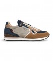 Deportivo retro Pepe Jeans Brit Boost M combinado en gris, cuero y azul