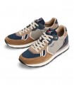 Deportivo retro Pepe Jeans Brit Boost M combinado en gris, cuero y azul