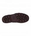Botín Wallabee Clarks Cleyhill Top en piel marrón granulada con suela track