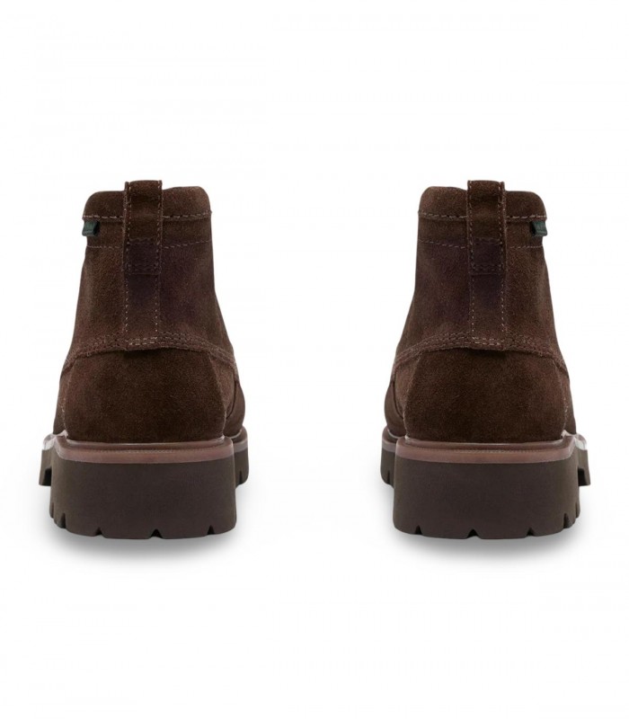 Bota Clarks Cleyhill Hi en serraje marrón con suela robusta dentada