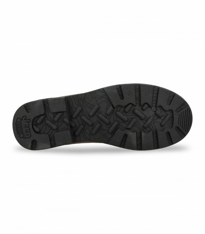 Botín Chelsea Jeep JL62510A en serraje taupe con elásticos negros y doble tirador