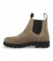 Botín Chelsea Jeep JL62510A en serraje taupe con elásticos negros y doble tirador