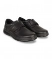 Zapato confort IMAC 201458 en piel negra con velcro y membrana impermeable