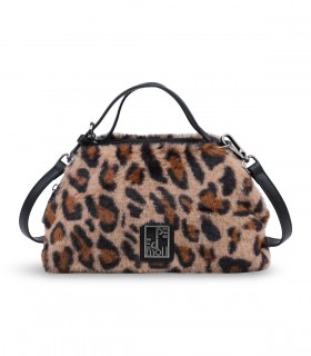 Bolso Pepe Moll 262420 de pelo con estampado leopardo y formato compacto