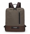 Mochila Pepe Moll 262380 marrón con bolsillo vertical y base en contraste
