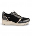 Deportiva Jordana 5158 negra con cuña y cordones elásticos
