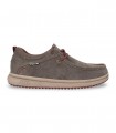 Zapato Wallaby Walk In Pitas Osaka en serraje tórtola con suela flexible