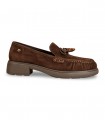 Mocasín confort Donna Serena 8M6212DP de serraje marrón testa di moro