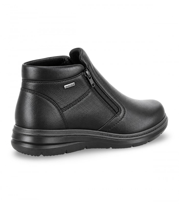 Botín IMAC 201488 en piel negra con cremallera y membrana impermeable