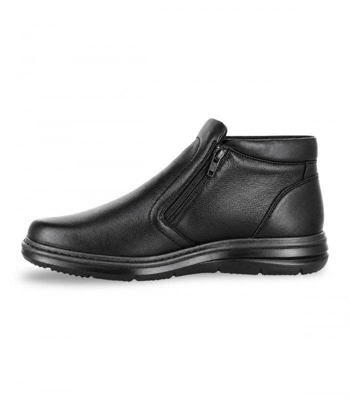 Botín IMAC 201488 en piel negra con cremallera y membrana impermeable