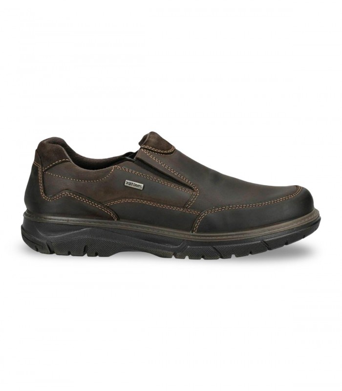 Zapato IMAC 201938 en piel engrasada café con elásticos e impermeable