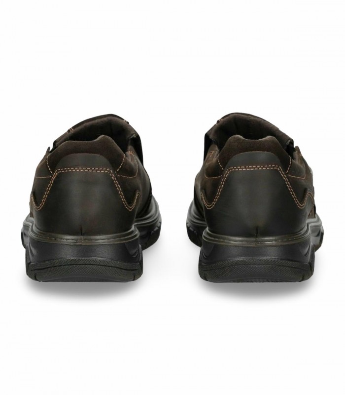 Zapato IMAC 201938 en piel engrasada café con elásticos e impermeable