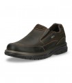 Zapato IMAC 201938 en piel engrasada café con elásticos e impermeable