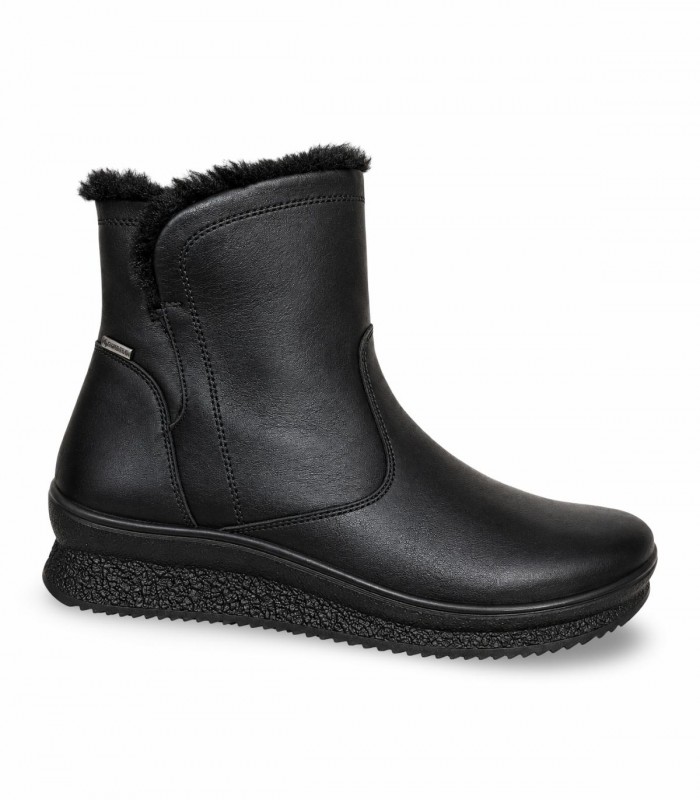 Botín IMAC 206158 en piel negra con membrana impermeable y suela ligera
