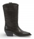 Bota campera Another Trend 5687 en piel negra con tacón cubano