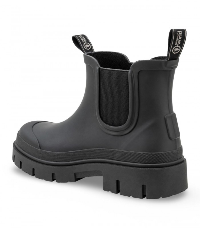 Katiuska Chelsea Natural World 7042 negra con plataforma dentada impermeable