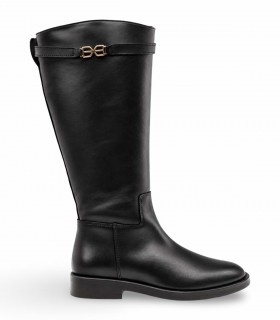 Bota alta Vexed Valboa 7514 en piel negra de estilo clásico