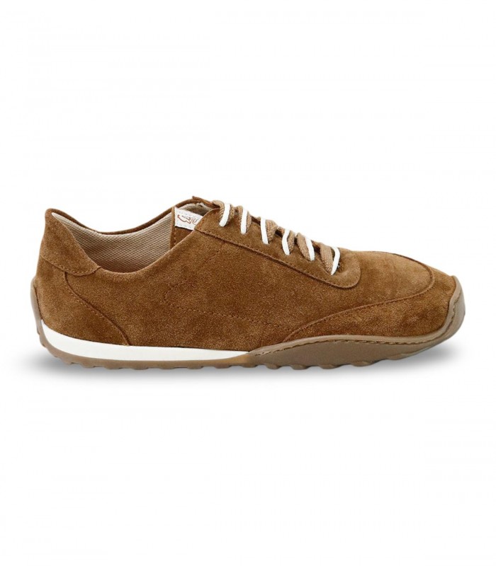 Deportiva barefoot Eli Soft 68010 Sigaro en velour color cuero de gran flexibilidad