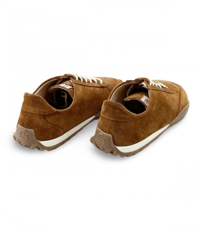 Deportiva barefoot Eli Soft 68010 Sigaro en velour color cuero de gran flexibilidad