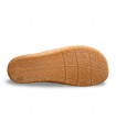 Deportiva barefoot Coqueflex Core Stone en tono piedra con detalle verde