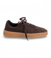Deportiva barefoot Coqueflex Kaia Brown marrón de estilo casco con drop cero