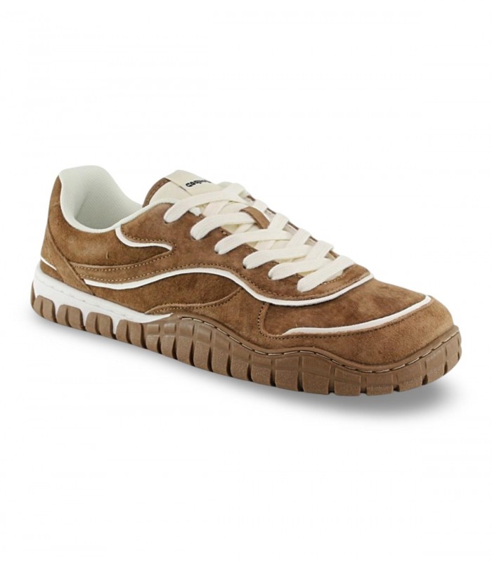 Deportiva barefoot Coqueflex Kian Earth color cuero con suela caramelo de relieve