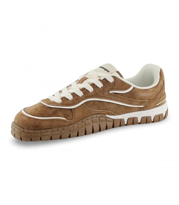Deportiva barefoot Coqueflex Kian Earth color cuero con suela caramelo de relieve