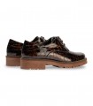 Blucher Pitillos 10771 marrón con grabado coco, cordones y suela dentada