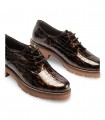 Blucher Pitillos 10771 marrón con grabado coco, cordones y suela dentada