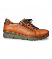Deportivo Giorda 25900 en piel cuero y bronce con cremallera lateral