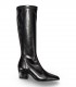 Bota alta elástica Miss Elastic 75375 negra con tacón cubano