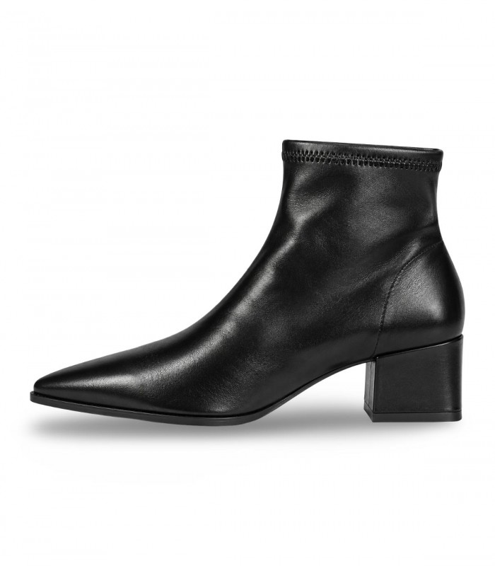 Botín Miss Elastic 75376 Wow negro de efecto piel elástica con tacón ancho