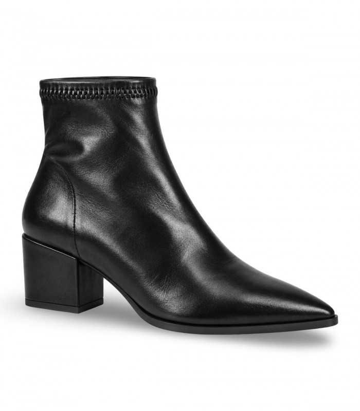 Botín Miss Elastic 75376 Wow negro de efecto piel elástica con tacón ancho