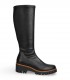 Bota alta Celia Company 3701 negra con plataforma ligera y suela dentada