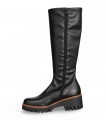 Bota alta Celia Company 3701 negra con plataforma ligera y suela dentada