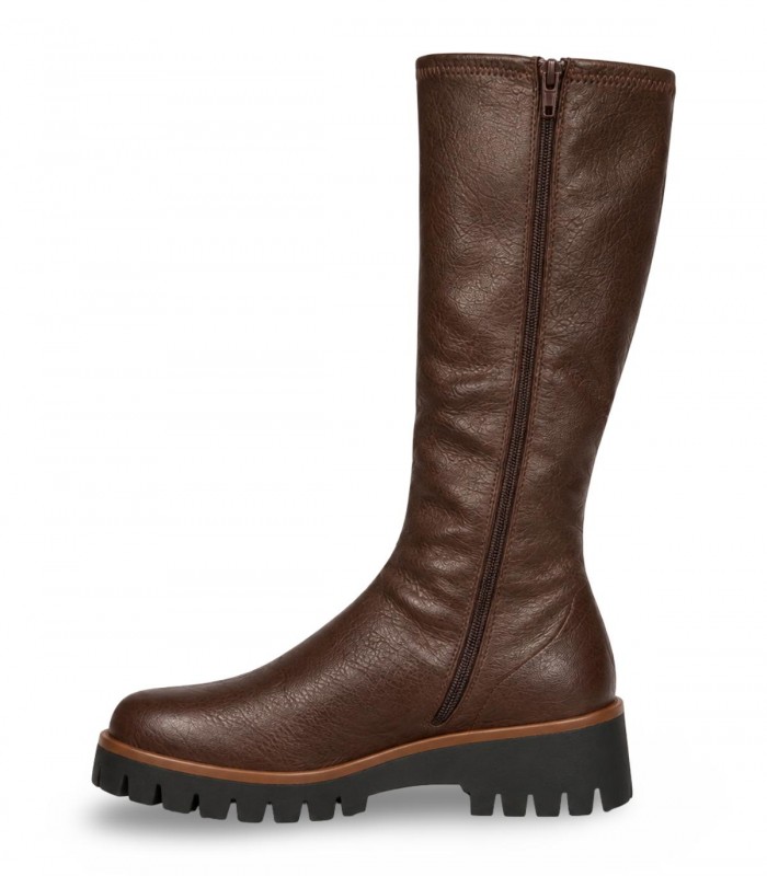 Bota alta Celia Company 3701 Zingaro Testa elástica con acabado grabado y suela track