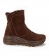 Botín de cuña IGI & CO 2155211 en velour marrón con cremallera y Gore-Tex