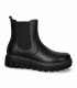 Botín Chelsea IMAC 207188 en piel negra con plataforma dentada e impermeable