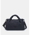 Bolso Pepe Moll 262451 negro acolchado con doble asa y bandolera ajustable