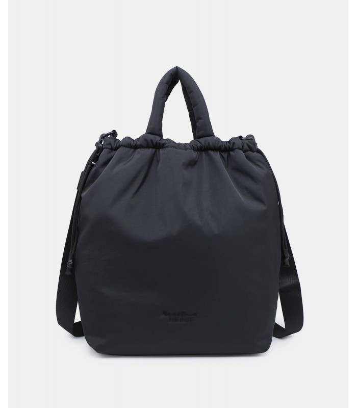Bolso Pepe Moll 262452 negro en tejido técnico con asas acolchadas y cierre ajustable