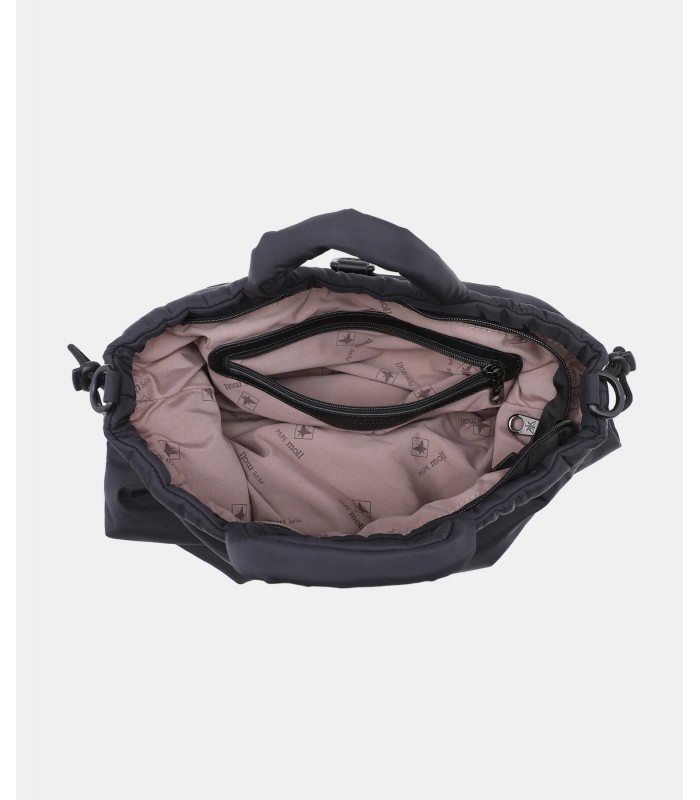 Bolso Pepe Moll 262452 negro en tejido técnico con asas acolchadas y cierre ajustable