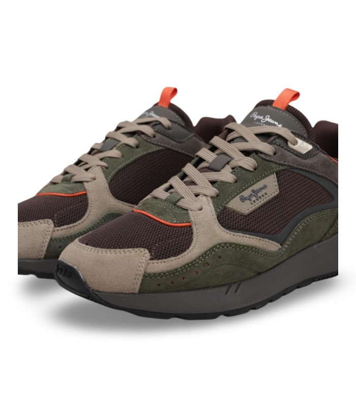 Deportivo Pepe Jeans Marlon Forest M verde kaki con vivos naranjas
