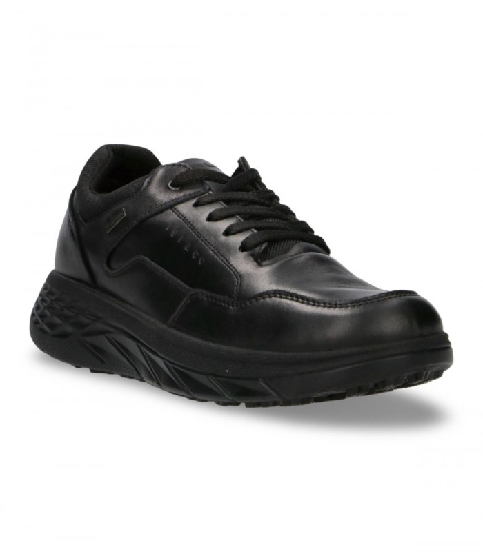 Zapato sport de cordones IGI & CO 2118400 en piel napa negra con Gore-Tex