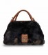 Bolso Pepe Moll 262420 negro de pelo suave con asa corta y silueta redondeada