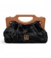 Bolso Pepe Moll 262421 negro en pelo suave con asa rígida